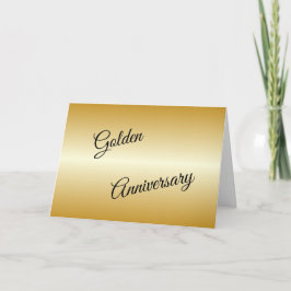 Cartão de Aniversário de Casamento ouro
