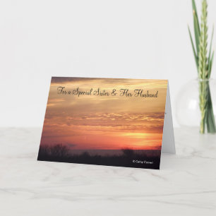 Cartão de Aniversário de Casamento para uma Irmã e