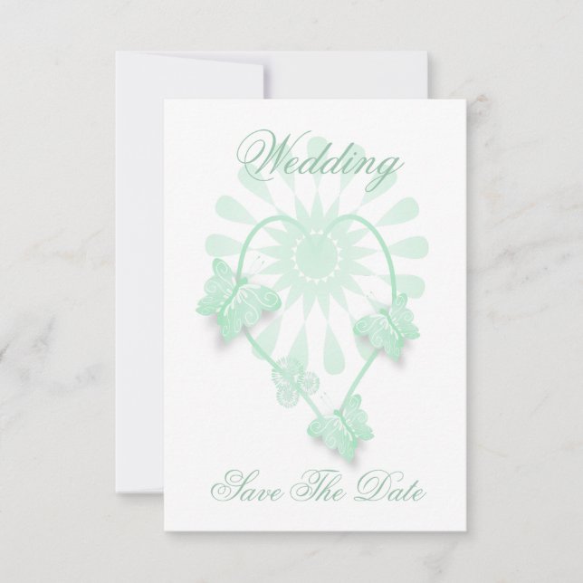 Cartão de Aniversário de Casamento Save The Date B (Frente)