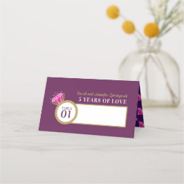 Cartão de aniversário de casamento turístico-rosa