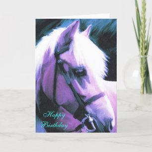 cartão de aniversário de cavalo