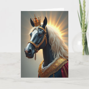 Cartão de Aniversário de Cavalo Coroado