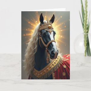 Cartão de Aniversário de Cavalo Majestoso