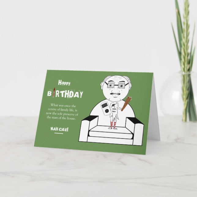 Cartão de Aniversário de Caverna (Frente)