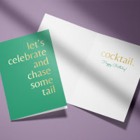 Cartão de Aniversário de Celebração de Cocktail em
