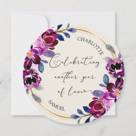 Cartão de Aniversário de Celebração do Amor Floral