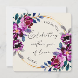 Cartão de Aniversário de Celebração do Amor Floral