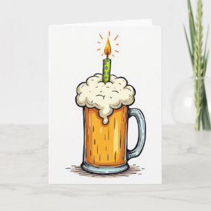 Cartão de Aniversário de Celebração Espumante