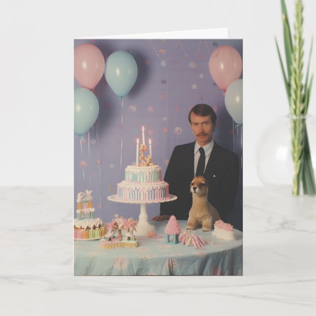 Cartão de Aniversário de Celebração Estática (Frente)