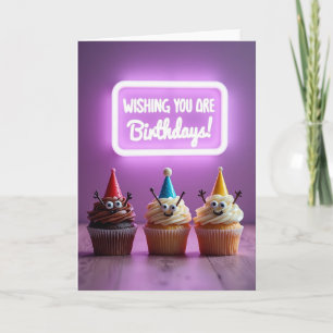 Cartão de Aniversário de Chapéu de Festa Divertido