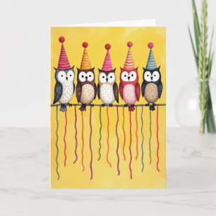 Cartão de Aniversário de Chapéu Pompom