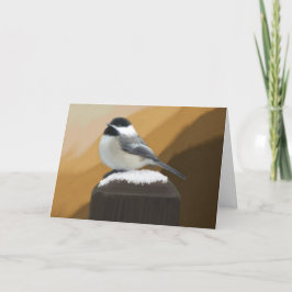 Cartão de Aniversário de Chickadee