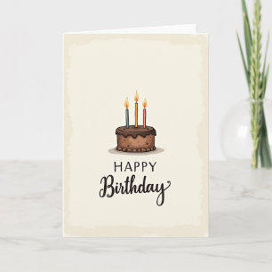 Cartão de Aniversário de Chocolate