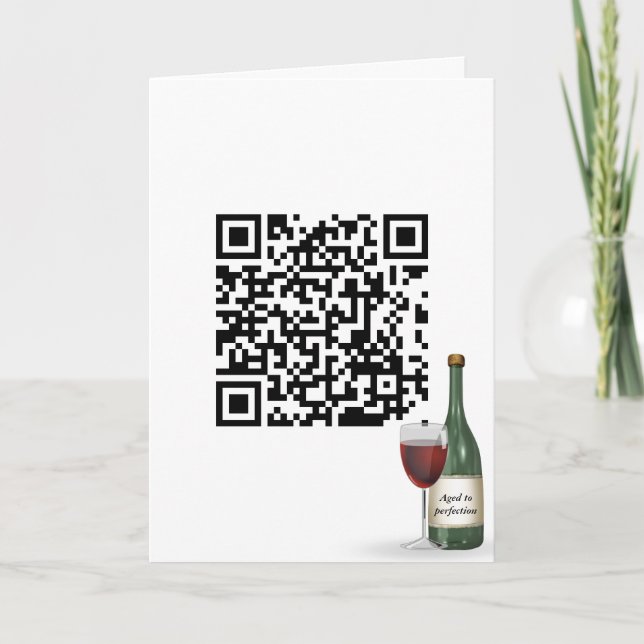 Cartão de aniversário de código QR (Frente)
