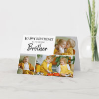 Cartão de Aniversário de Colagem de Fotos na moda