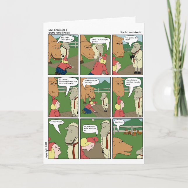 Cartão de Aniversário de Comida de Coelho (Frente)