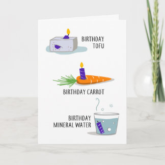 Cartão de aniversário de Comida saudável