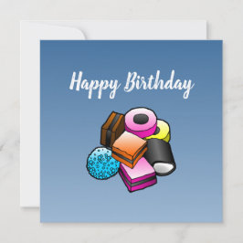 Cartão de Aniversário de Confeitaria de Alcaçuz