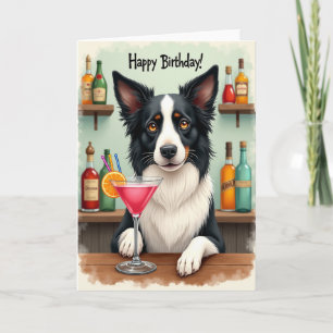 Cartão de Aniversário de Coquetel Canino