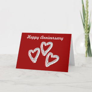 Cartão de Aniversário de Coração de Amor
