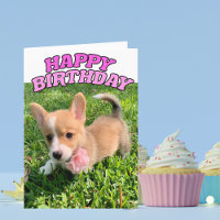 Cartão de Aniversário de Corgi