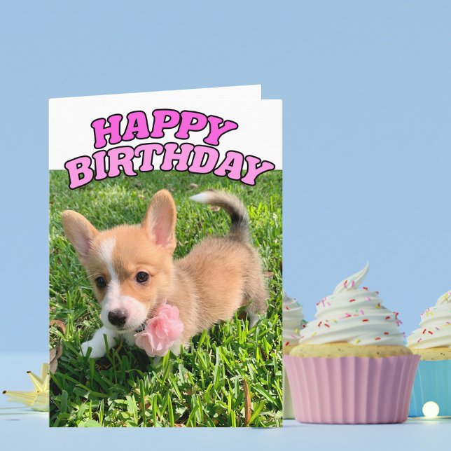 Cartão de Aniversário de Corgi (Criador carregado)
