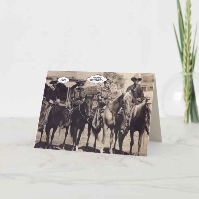Cartão de Aniversário de Cowboys (Frente)