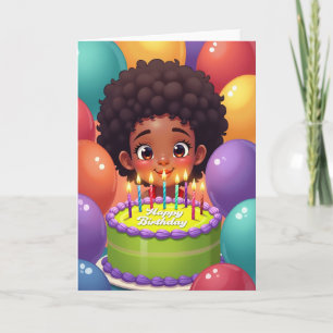 Cartão de Aniversário de Criança Colorido