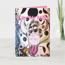 Cartão de Aniversário de criança para leite