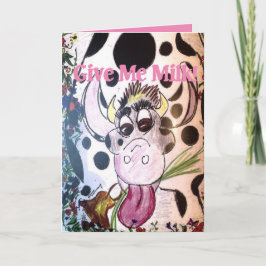 Cartão de Aniversário de criança para leite