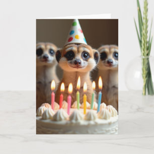 Cartão de Aniversário de Criatura Iluminada por Ve