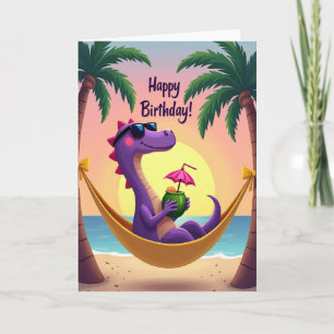 Cartão de Aniversário de Criatura Relaxante