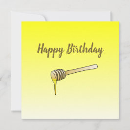 Cartão de Aniversário de Cumprimentos Flat Honey D