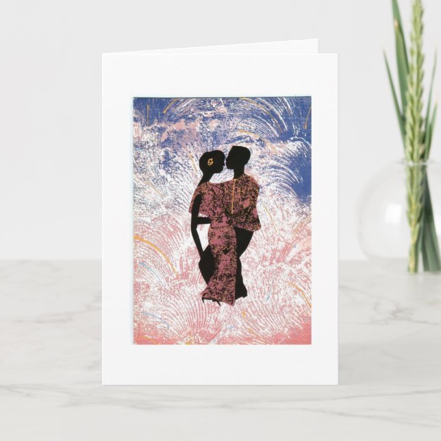 Cartão de aniversário de dança de mãe e pai (Frente)