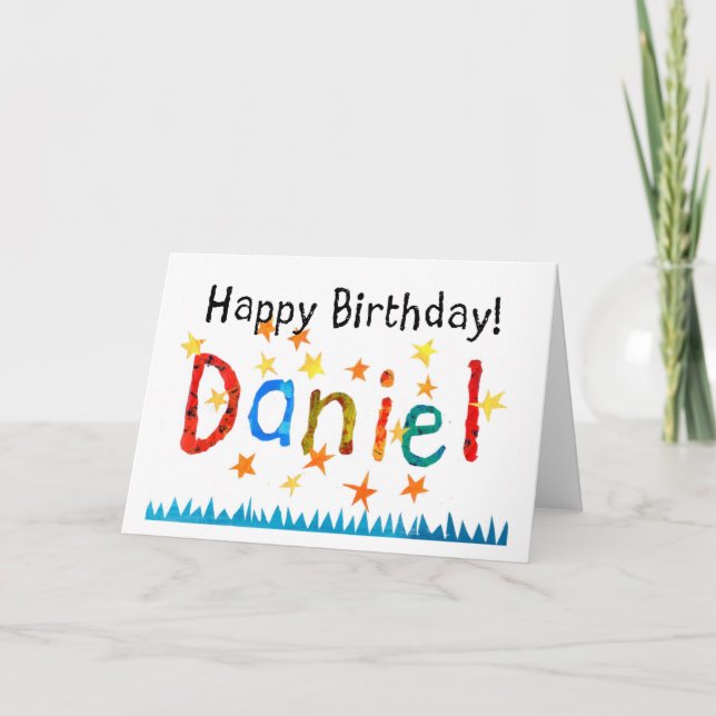 Cartão de aniversário de "Daniel" (Frente)