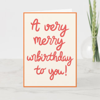 Cartão de Aniversário de Desaniversário