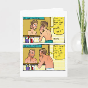 Cartão de Aniversário de Desenho de Cabelo de Ouvi