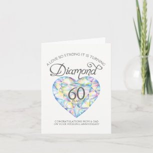 Cartão de aniversário de diamante para pais com am