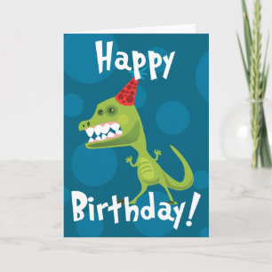 Cartão de aniversário de Dino