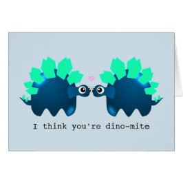 Cartão de aniversário de dinossauro 'dino-mite'