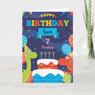 Cartão de Aniversário de DINOSSAURO Personalizado 