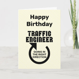 Cartão de Aniversário de Direção Direita do Engenh