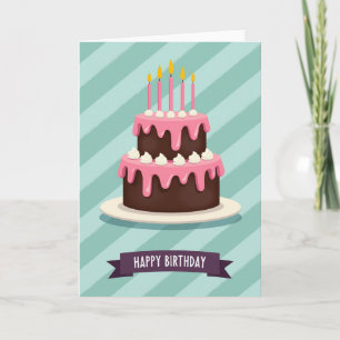Cartão de Aniversário de Dois Andares