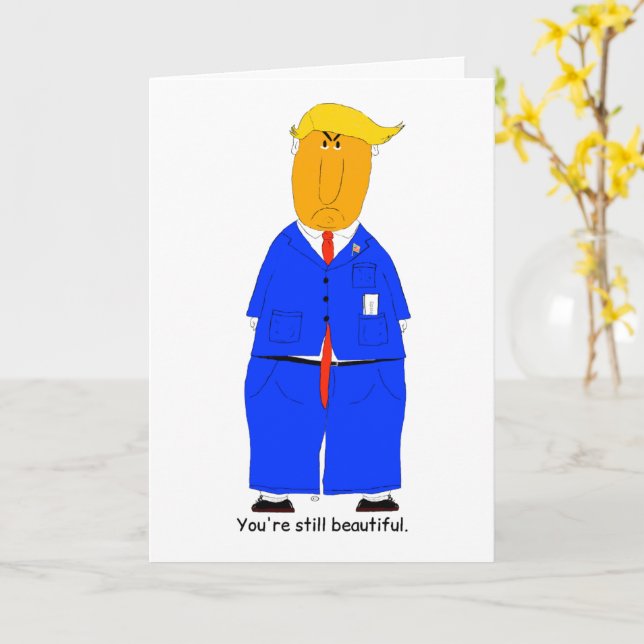 Cartão de Aniversário de Donald Trump (Flor Amarela)