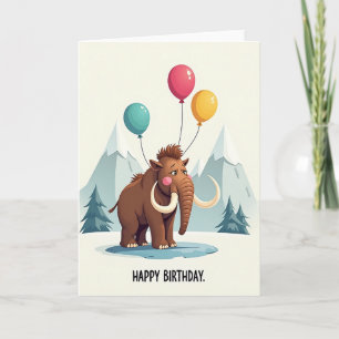 Cartão de Aniversário de Elefante Pensativo