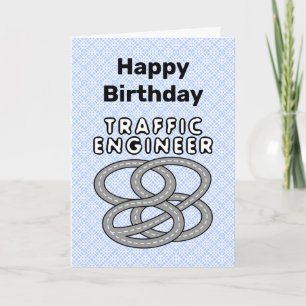 Cartão de Aniversário de Engenheiro de Tráfego Rod