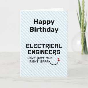 Cartão de Aniversário de Engenheiros Elétricos com