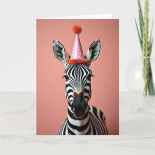 Cartão de Aniversário de Equino Listrado