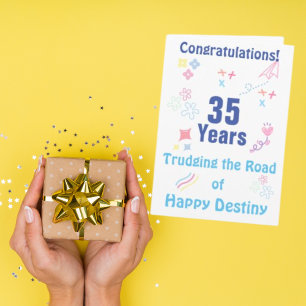 Cartão de Aniversário de Etapa de Marco Personaliz