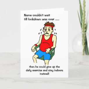 Cartão de Aniversário de Exercício de Homem de Des